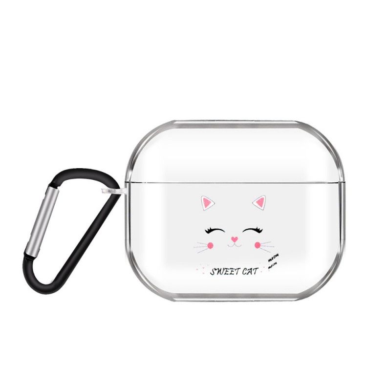 Cover Hoesje AirPods Pro Rood Telefoonhoesje Serie Transparante Siliconen Katten