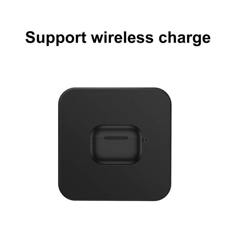 Hoesje AirPods Pro Wit Zwart Siliconen Draadloze Hoed Prins
