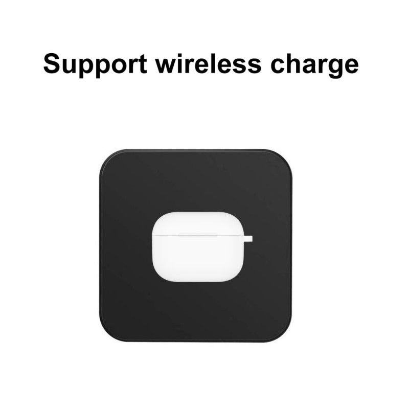 Hoesje AirPods Pro Wit Zwart Siliconen Draadloze Hoed Prins