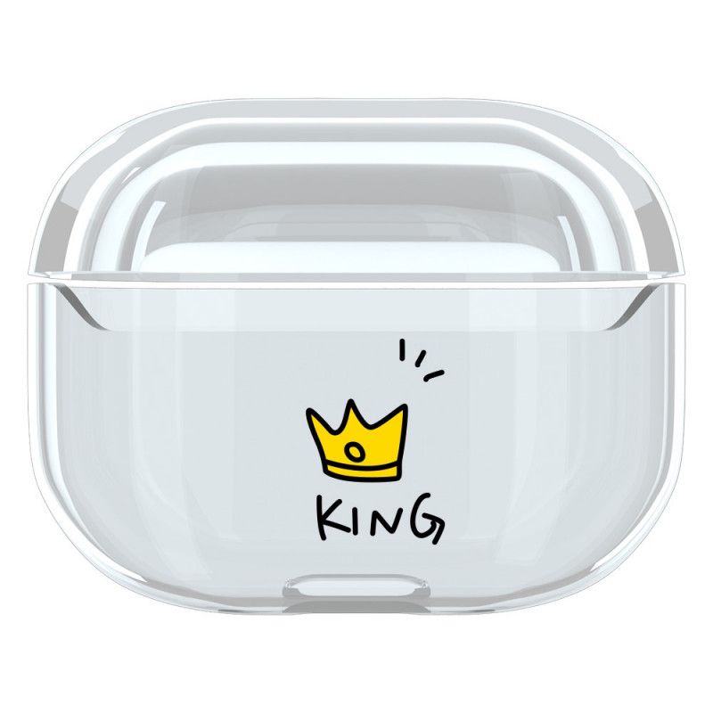 Hoesje voor AirPods Pro Grijs Wit Koningin En Koning