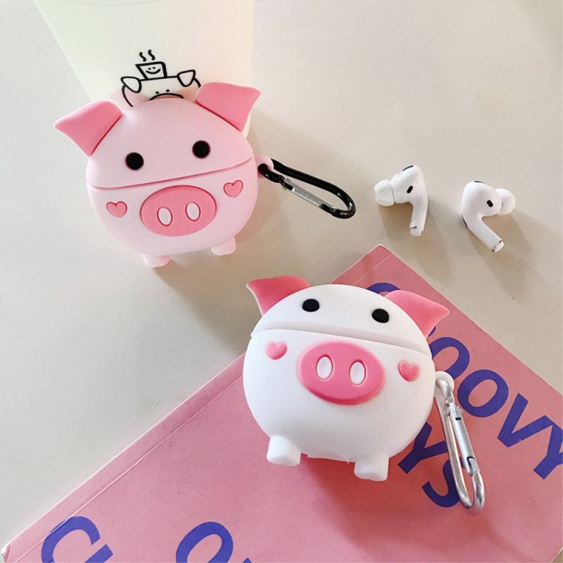 Hoesje voor AirPods Pro Roze Siliconen Varken