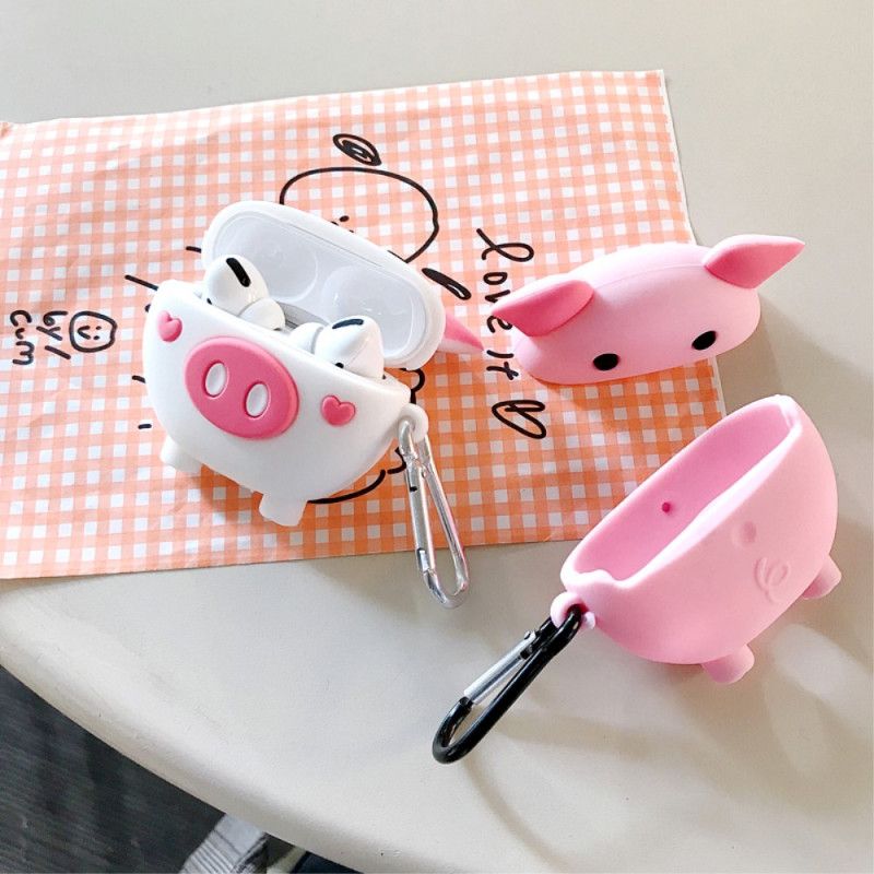 Hoesje voor AirPods Pro Roze Siliconen Varken
