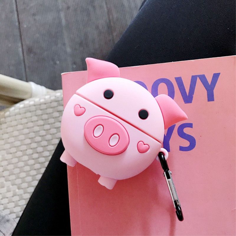 Hoesje voor AirPods Pro Roze Siliconen Varken