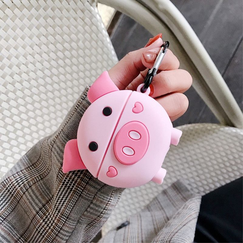Hoesje voor AirPods Pro Roze Siliconen Varken