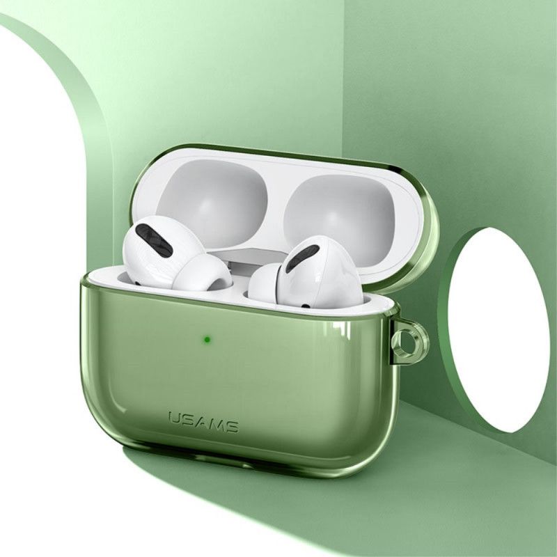 Hoesje voor AirPods Pro Transparant Bruin Gebruikt Flexibele Siliconen