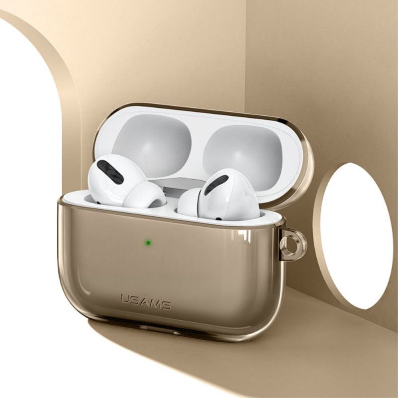 Hoesje voor AirPods Pro Transparant Bruin Gebruikt Flexibele Siliconen