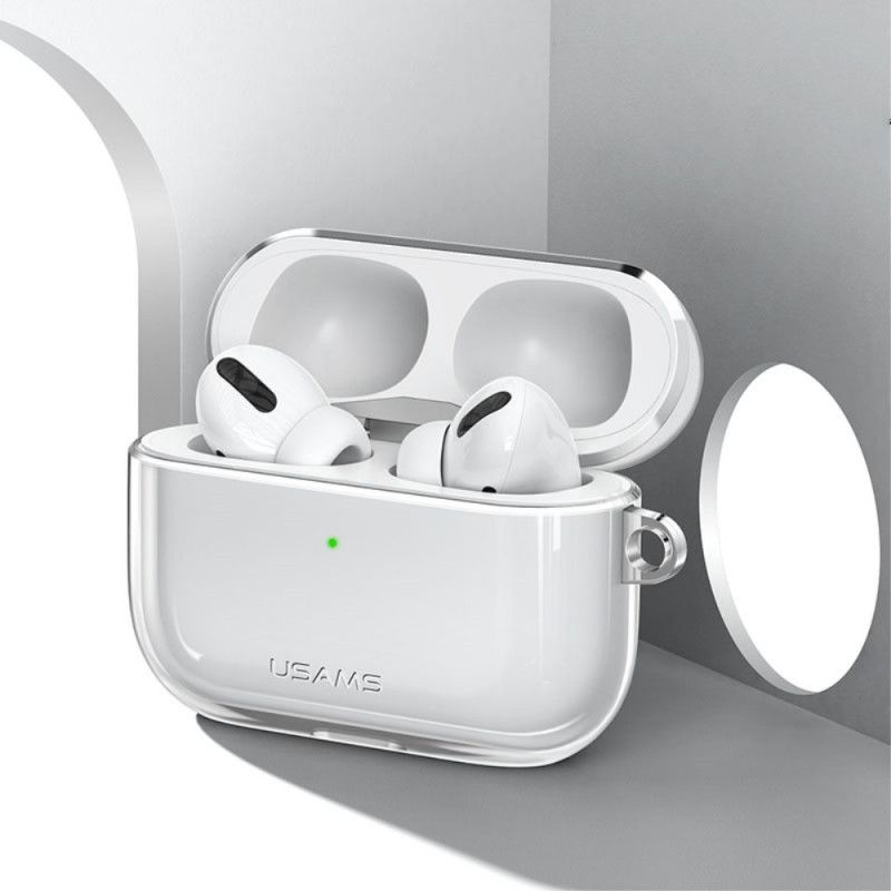 Hoesje voor AirPods Pro Transparant Bruin Gebruikt Flexibele Siliconen