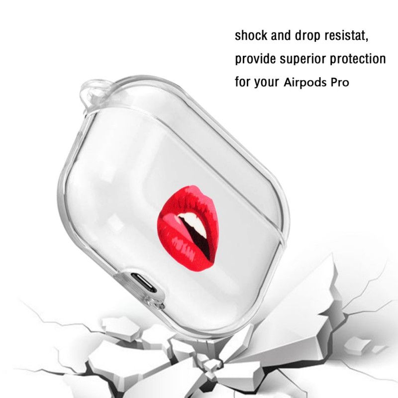 Hoesje voor AirPods Pro Transparante Siliconen Lippen