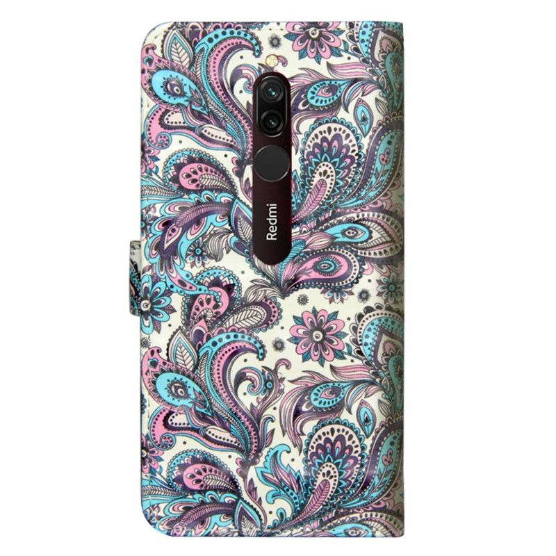 Cover Folio-hoesje Xiaomi Redmi 8 Telefoonhoesje Bloemen Met Een Patroon