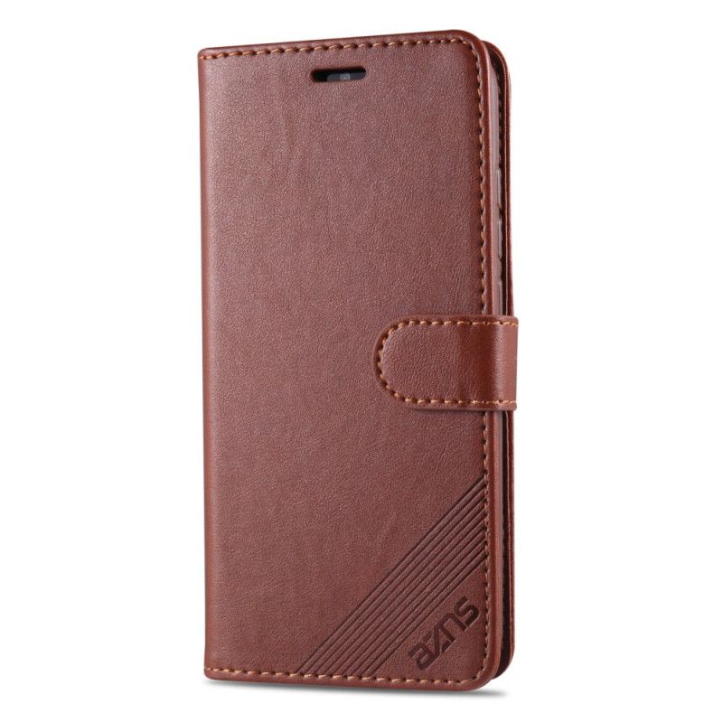 Flip Case Leren Xiaomi Redmi 8 Magenta Zwart Kunstleer Azns
