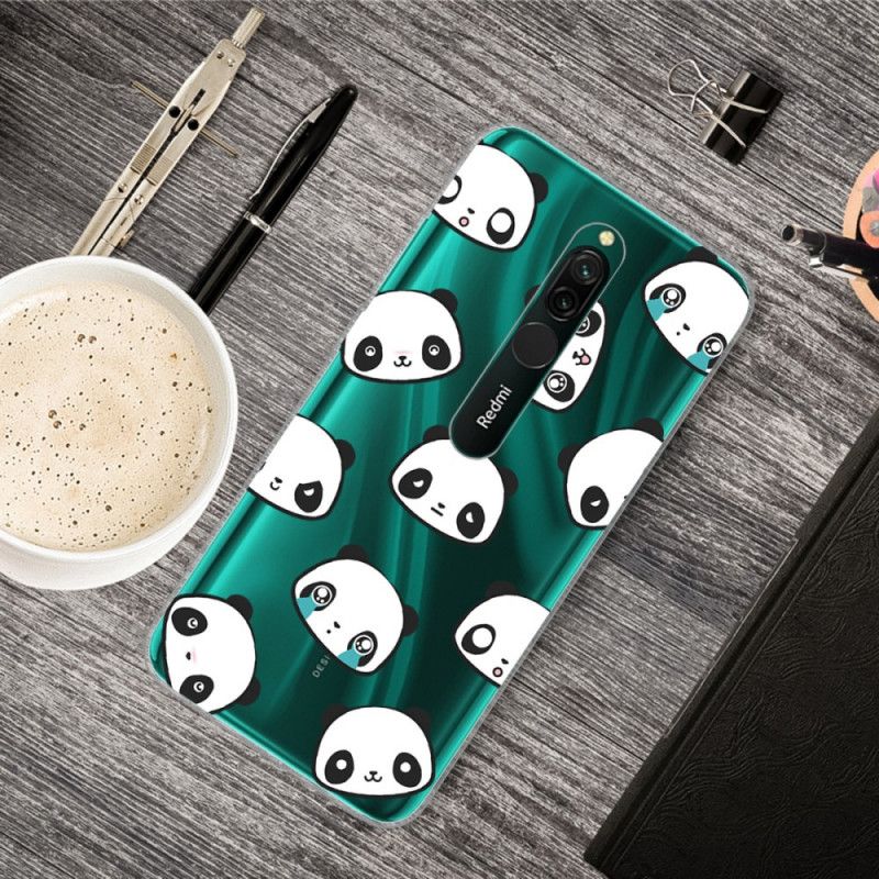 Hoesje voor Xiaomi Redmi 8 Sentimentele Panda'S