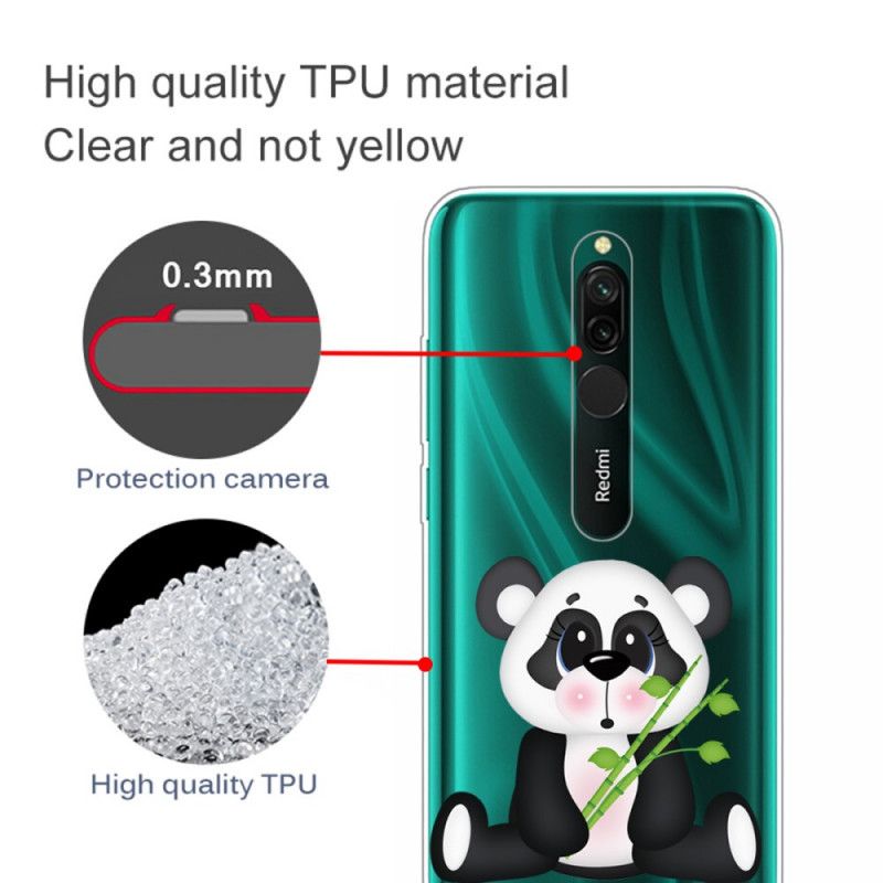 Hoesje Xiaomi Redmi 8 Transparante Droevige Panda