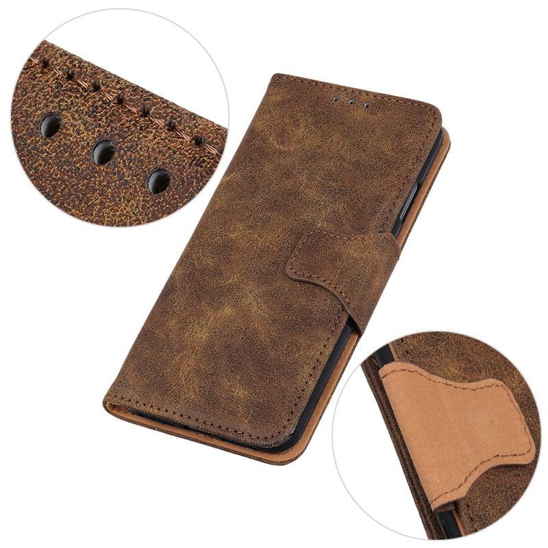 Leren Hoesje voor Xiaomi Redmi 8 Koffie Zwart Omkeerbare Magneetsluiting