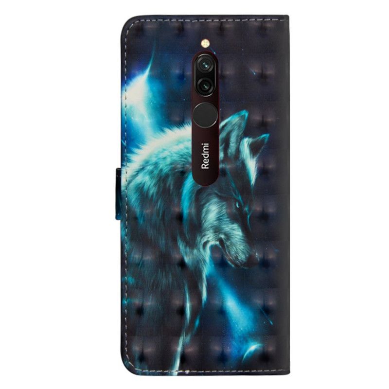 Leren Hoesje voor Xiaomi Redmi 8 Majestueuze Wolf