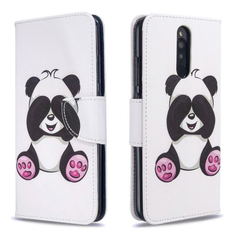 Leren Hoesje Xiaomi Redmi 8 Leuke Panda