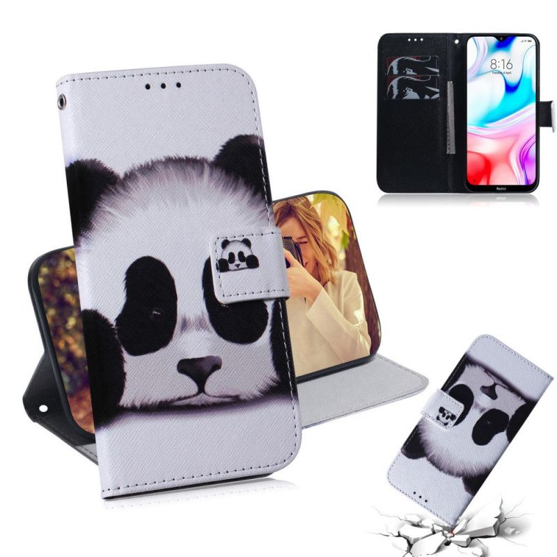 Leren Hoesje Xiaomi Redmi 8 Pandagezicht