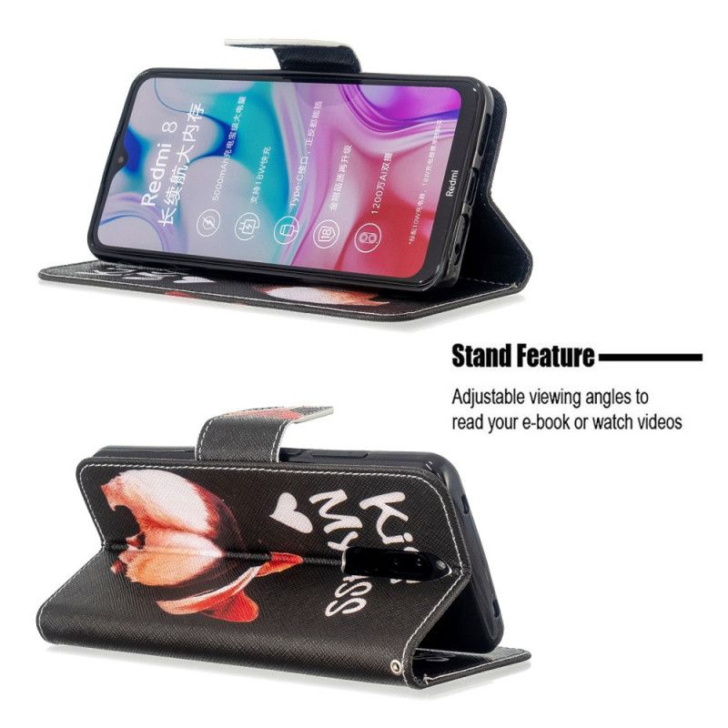 Leren Hoesje Xiaomi Redmi 8 Telefoonhoesje Kus Mijn Reet