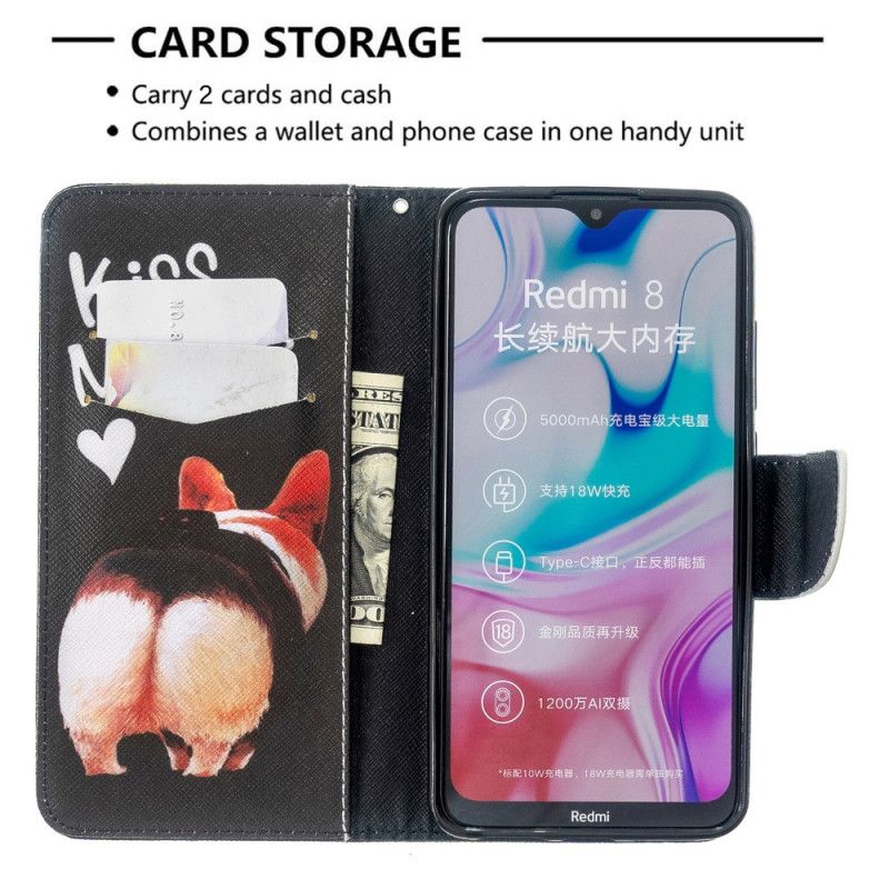Leren Hoesje Xiaomi Redmi 8 Telefoonhoesje Kus Mijn Reet