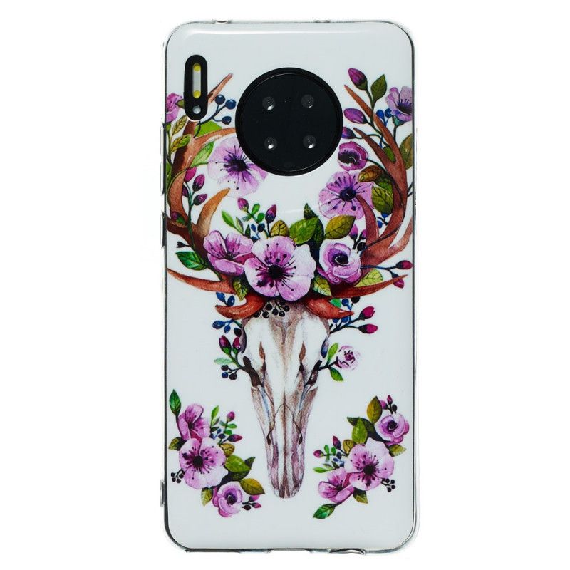 Case Hoesje Huawei Mate 30 Telefoonhoesje Fluorescerende Bloeiende Eland