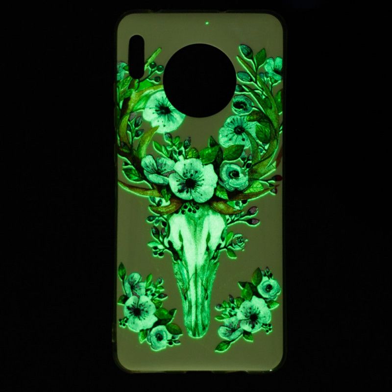 Case Hoesje Huawei Mate 30 Telefoonhoesje Fluorescerende Bloeiende Eland
