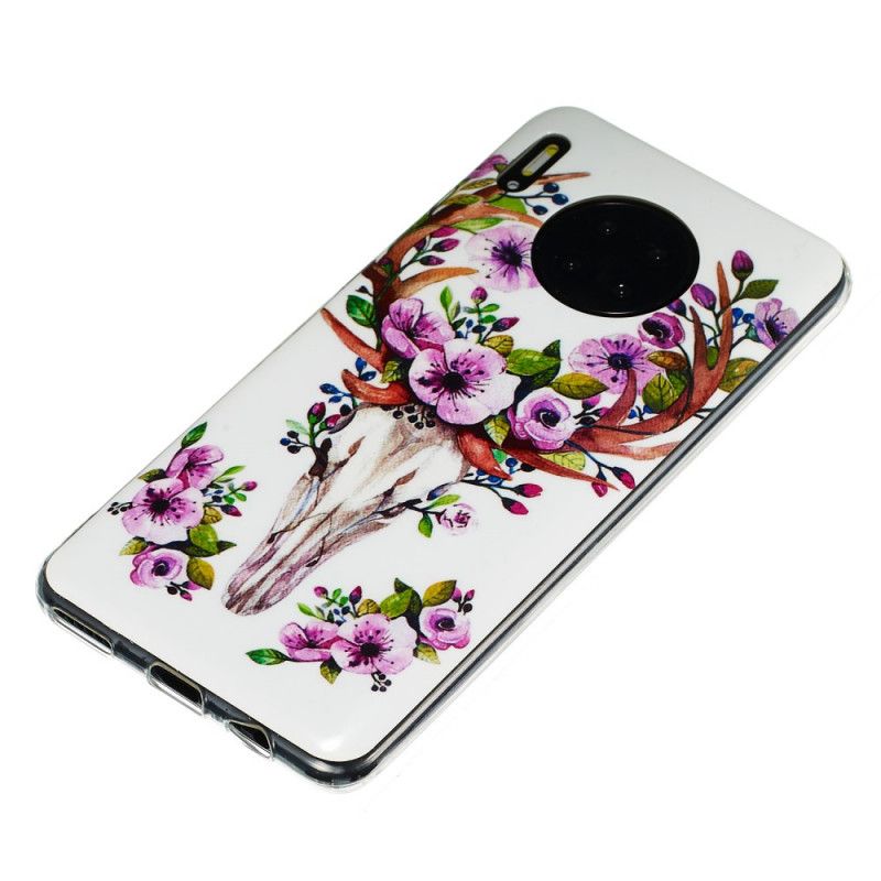Case Hoesje Huawei Mate 30 Telefoonhoesje Fluorescerende Bloeiende Eland