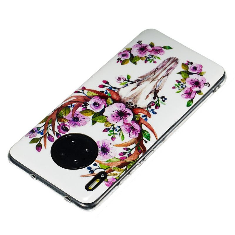 Case Hoesje Huawei Mate 30 Telefoonhoesje Fluorescerende Bloeiende Eland