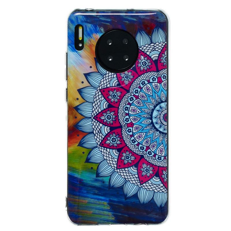 Hoesje Huawei Mate 30 Fluorescerende Mandala-Uil