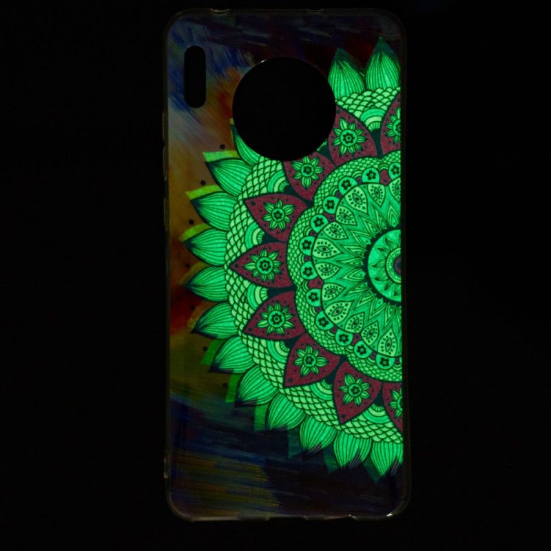 Hoesje Huawei Mate 30 Fluorescerende Mandala-Uil
