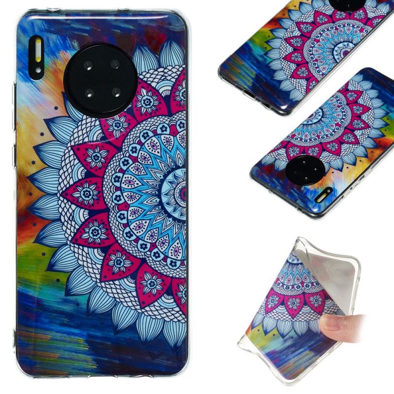 Hoesje Huawei Mate 30 Fluorescerende Mandala-Uil