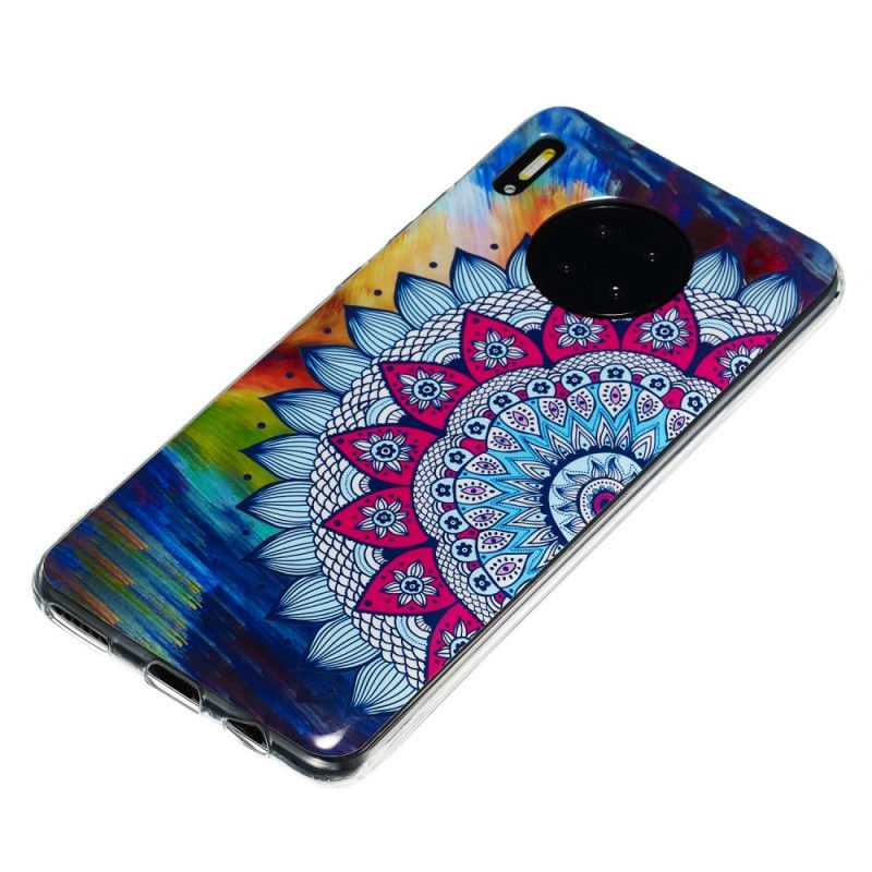 Hoesje Huawei Mate 30 Fluorescerende Mandala-Uil