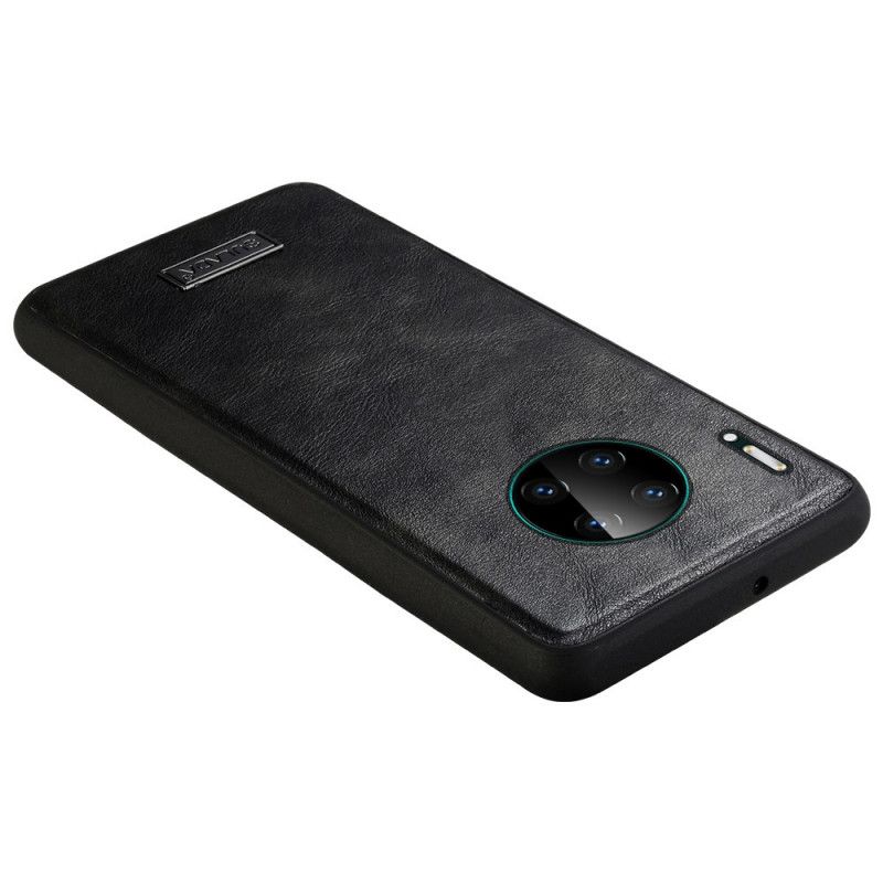Hoesje Huawei Mate 30 Rood Zwart Leereffect Sulada