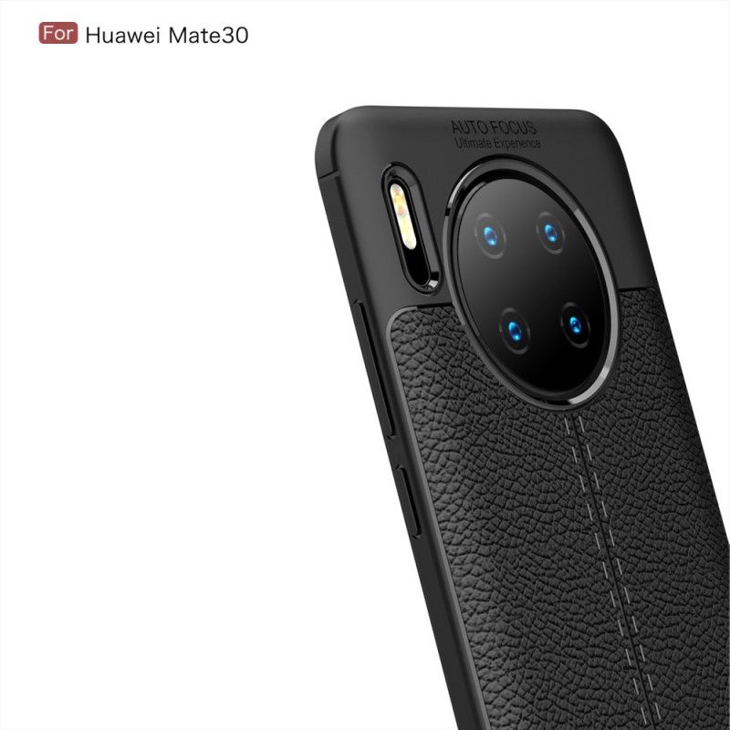 Hoesje Huawei Mate 30 Rood Zwart Lychee Leereffect