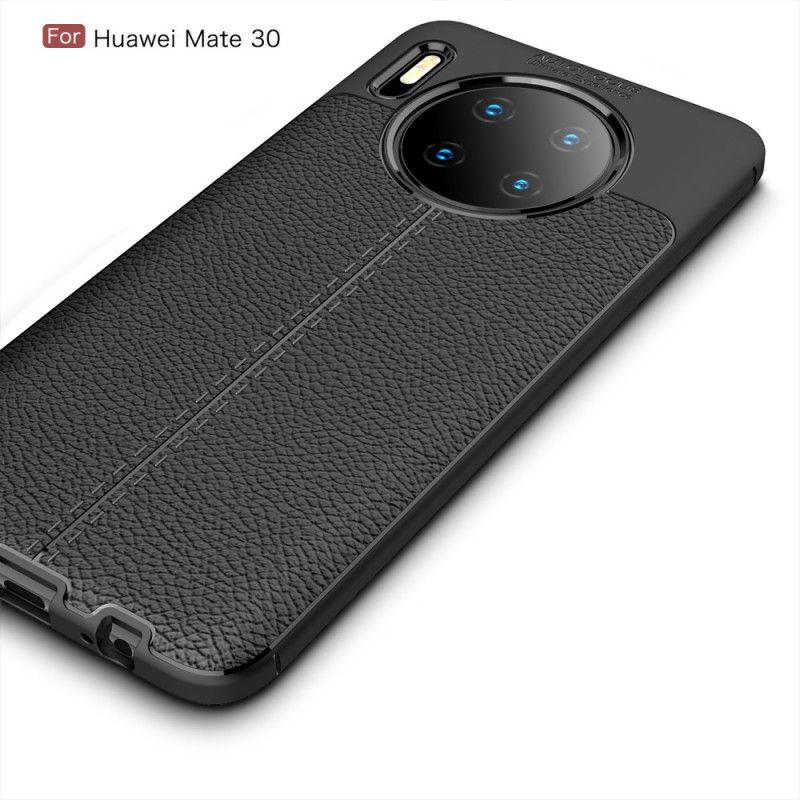 Hoesje Huawei Mate 30 Rood Zwart Lychee Leereffect