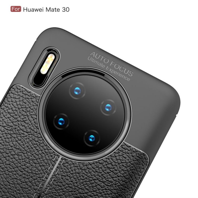 Hoesje Huawei Mate 30 Rood Zwart Lychee Leereffect