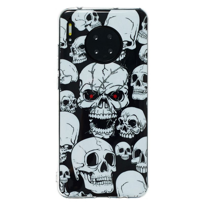 Hoesje voor Huawei Mate 30 Aandacht Fluorescerende Schedels