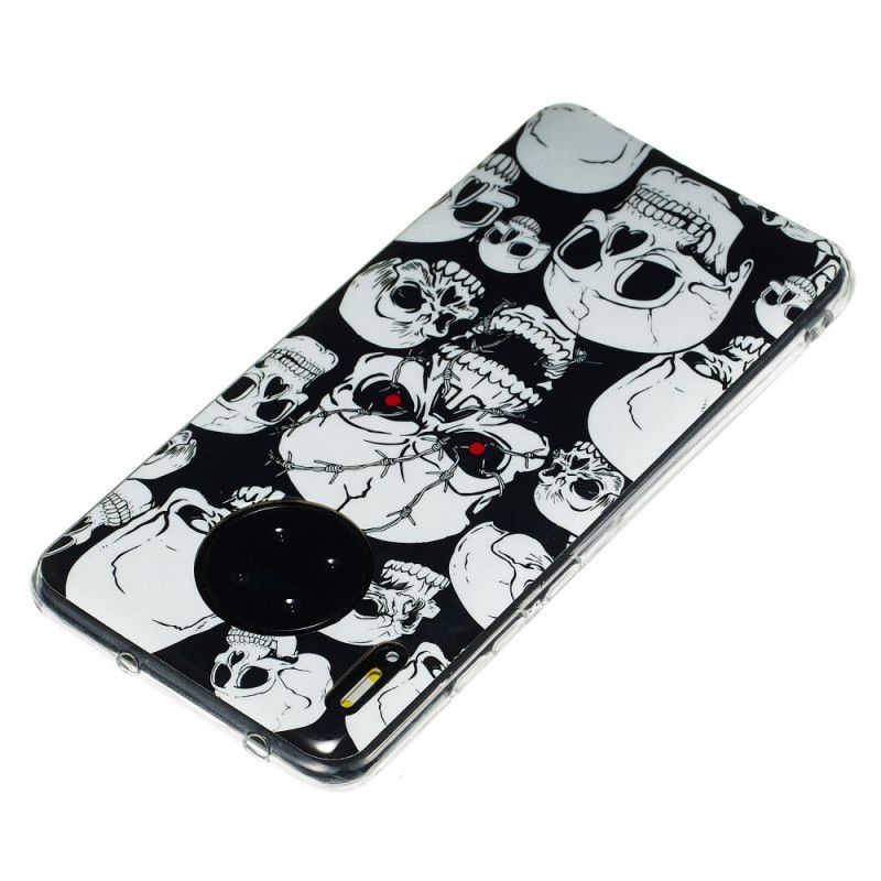 Hoesje voor Huawei Mate 30 Aandacht Fluorescerende Schedels
