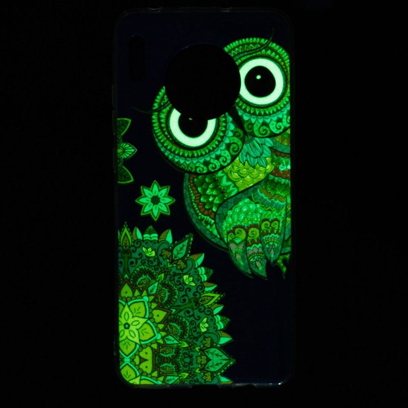 Hoesje voor Huawei Mate 30 Fluorescerende Mandala-Uil