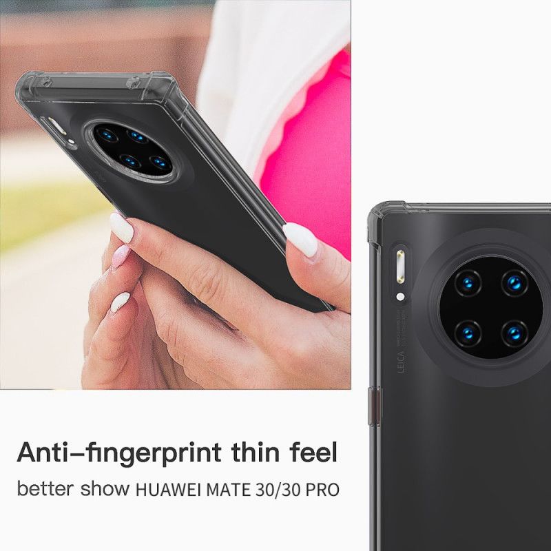 Hoesje voor Huawei Mate 30 Transparant Zwart Transparante Leeu Beschermkussens