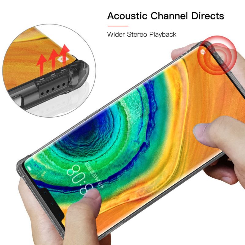 Hoesje voor Huawei Mate 30 Transparant Zwart Transparante Leeu Beschermkussens