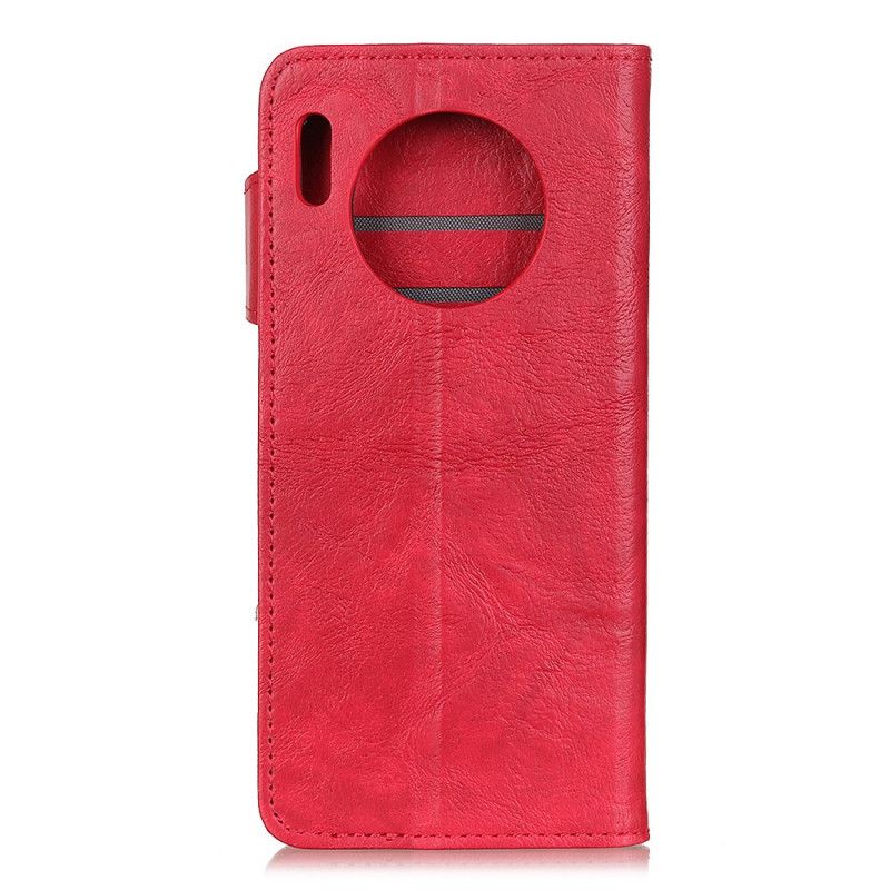 Leren Hoesje Huawei Mate 30 Rood Artistiek En Stiksel