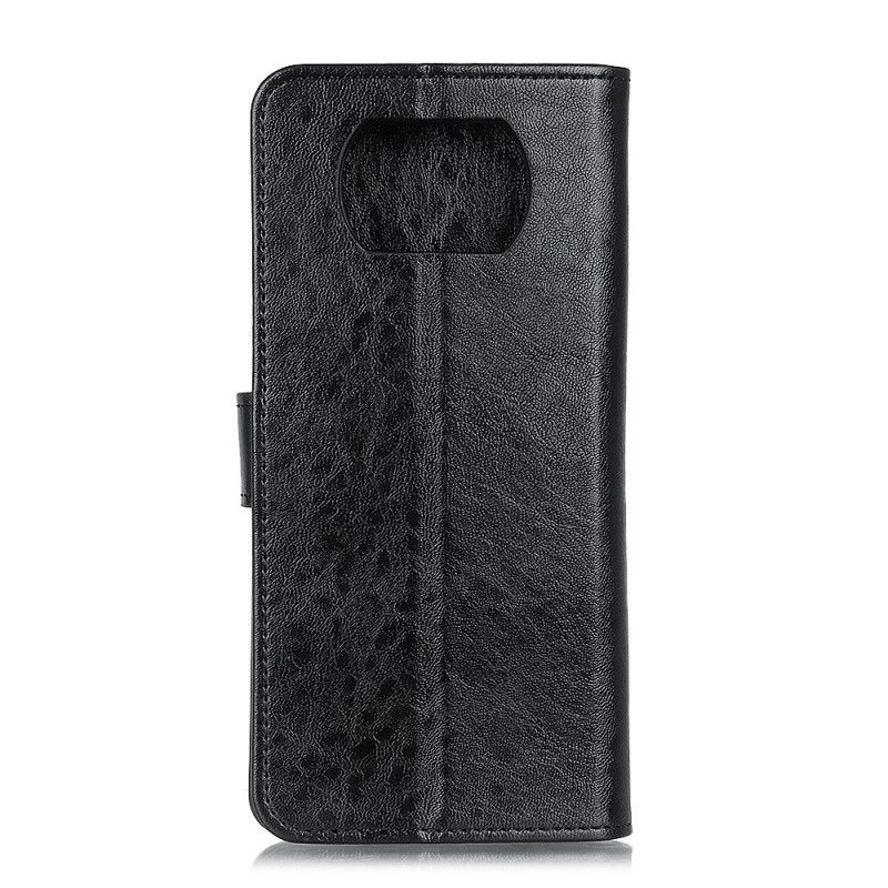 Bescherming Hoesje Xiaomi Poco X3 Rood Zwart Zakelijke Leerstijl
