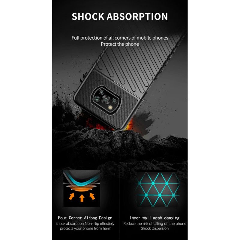 Case Hoesje Xiaomi Poco X3 Groen Zwart Telefoonhoesje Donderreeks