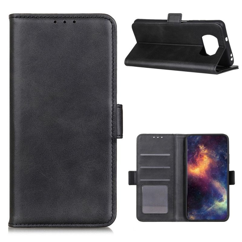 Cover Folio-hoesje Xiaomi Poco X3 Rood Zwart Telefoonhoesje Dubbele Klep