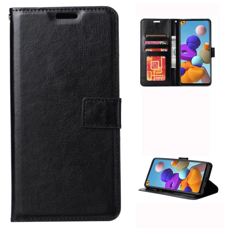 Cover Folio-hoesje Xiaomi Poco X3 Rood Zwart Telefoonhoesje Vintage Glanzend Kunstleer