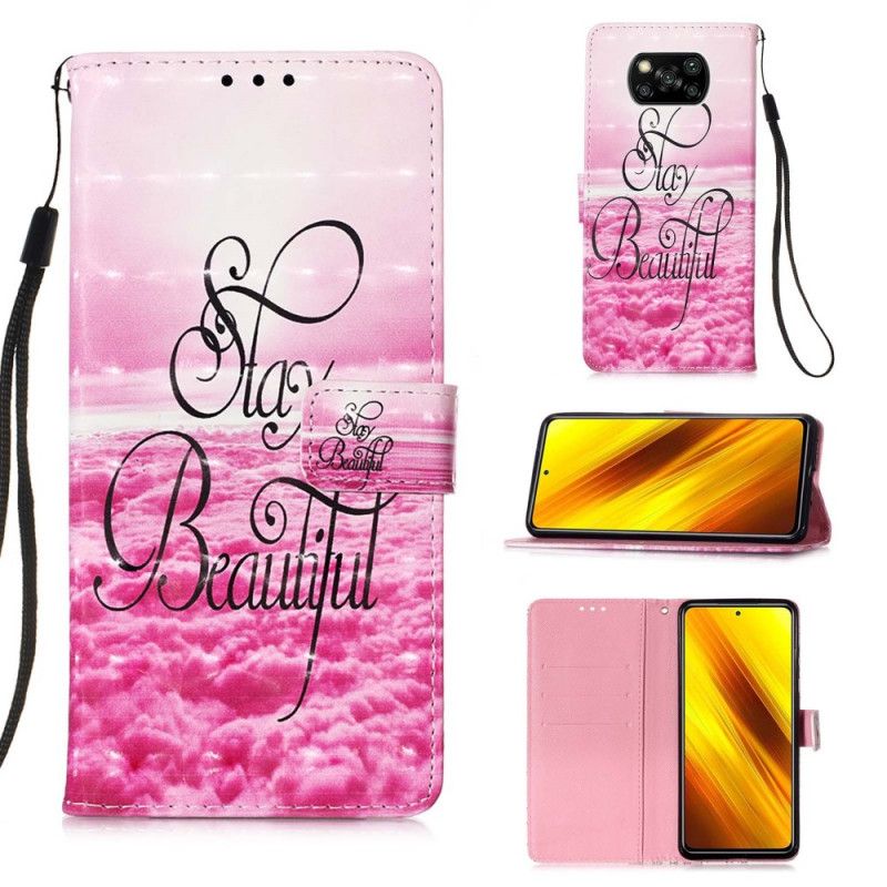 Flip Case Leren Xiaomi Poco X3 Blijf Mooi