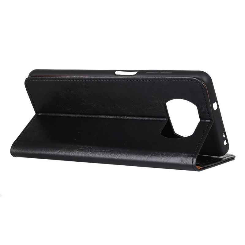 Flip Case Leren Xiaomi Poco X3 Rood Zwart Khazneh Elegantie Leerstijl
