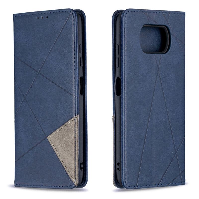 Folio-hoesje voor Xiaomi Poco X3 Grijs Zwart Kunstenaarsstijl