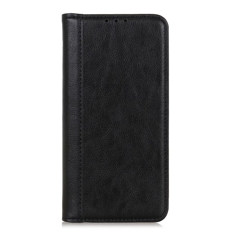 Folio-hoesje Xiaomi Poco X3 Groen Zwart Elegant Split Lychee Leer