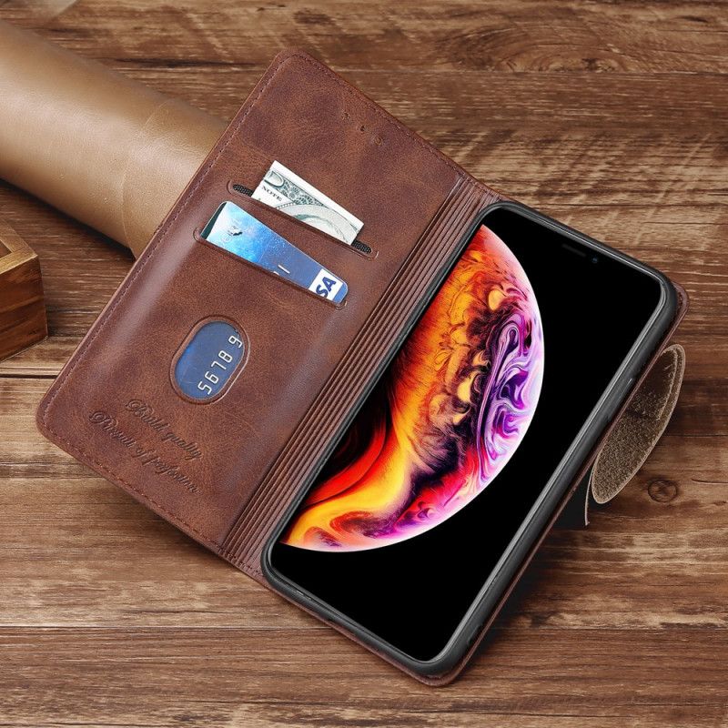 Folio-hoesje Xiaomi Poco X3 Rood Zwart Couture Leerstijl