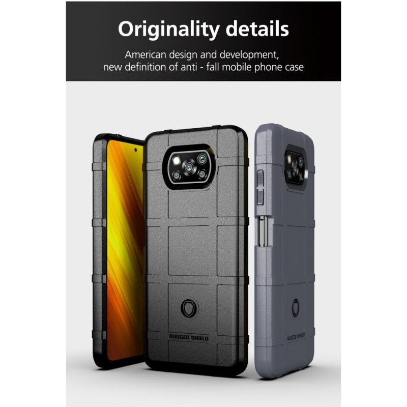 Hoesje voor Xiaomi Poco X3 Grijs Zwart Robuust Schild